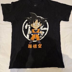Dragon Ball Z Goku T-Shirt Graphic Tee Anime Manga Cartoon Black Medium